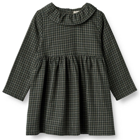 Wheat Black Coal Check Dress Violetta