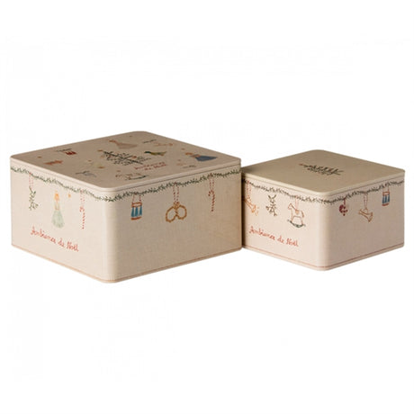 Maileg Metal Box, Ambiance De Noël - 2 Pcs Set 2