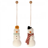 Maileg Snowman Ornament, 2 Pcs In Metal Suitcase 2