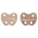 Hevea Pacifier 2-Pack Orthodontic Sandy Nude & Tan Beige