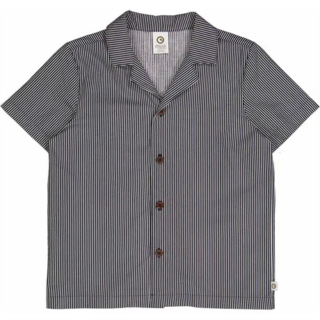 Müsli Balsam Cream/Night Blue Poplin Stripe Shirt