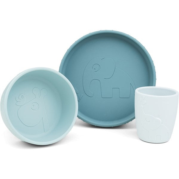 Done by Deer Stick&Stay Dinner Set Deer Friends Blue 3