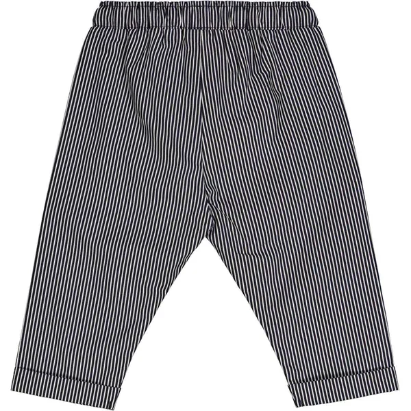 Müsli Balsam Cream/Night Blue Poplin Stripe Pants 2