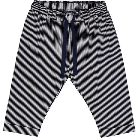 Müsli Balsam Cream/Night Blue Poplin Stripe Pants