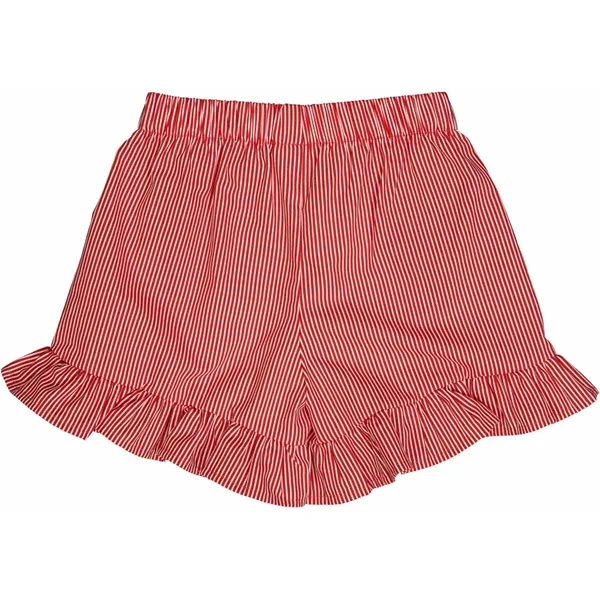 Müsli Balsam Cream/Apple Red Poplin Stripe Frill Shorts 2