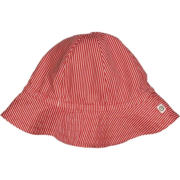 Müsli Balsam Cream/Apple Red Poplin Stripe Sun Hat