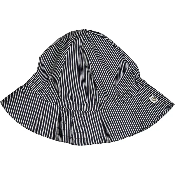 Müsli Balsam Cream/Night Blue Poplin Stripe Sun Hat