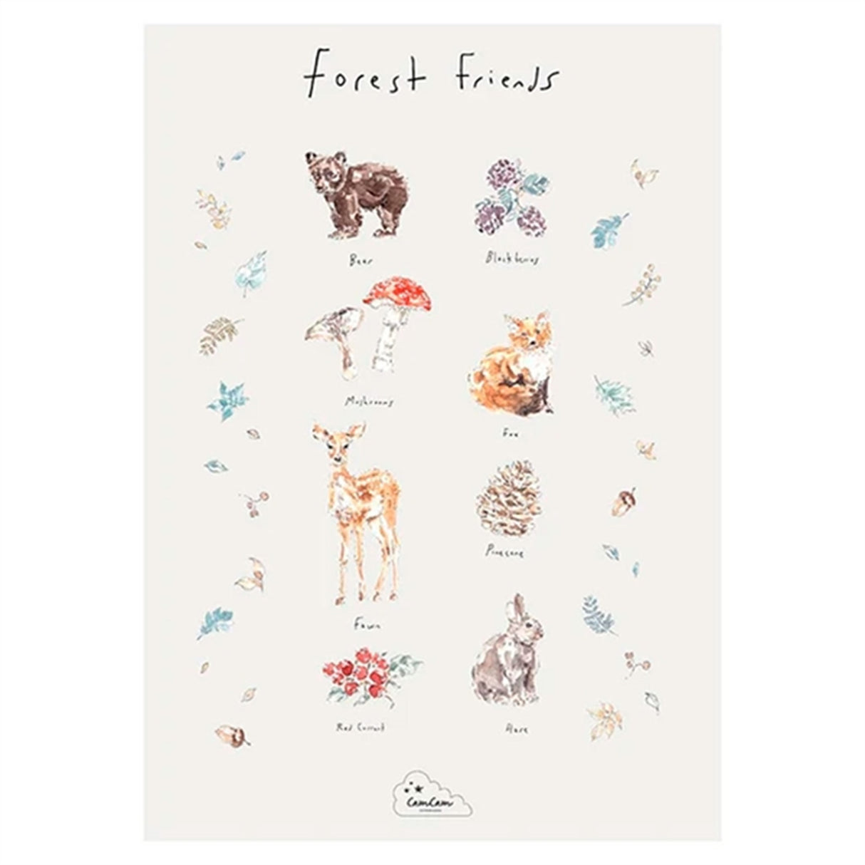 Cam Cam Copenhagen Forest Friends Poster