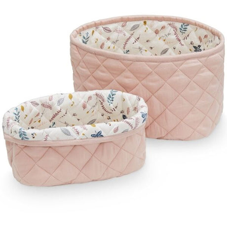 Cam Cam Copenhagen Quilted Storage Basket 2 Pack Blossom Pink