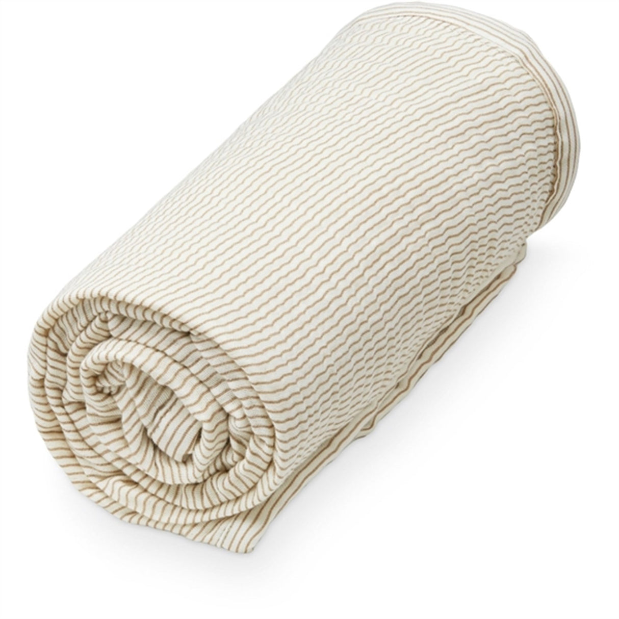 Cam Cam Copenhagen Muslin Baby Blanket Classic Stripes Camel