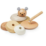 Cam Cam Copenhagen Stacking Toy Bear Natural Wood/ Yellow