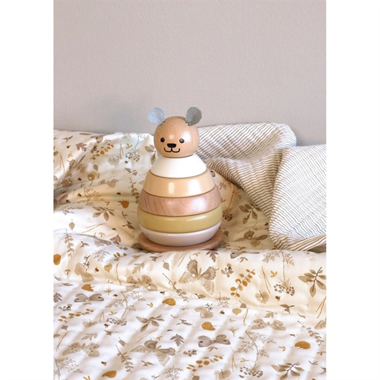 Cam Cam Copenhagen Stacking Toy Bear Natural Wood/ Yellow