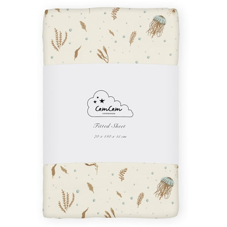 Cam Cam Copenhagen Fitted Sheet Sea Garden