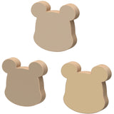 Cam Cam Copenhagen Wooden Hooks Bear 3-pack Earth Mix