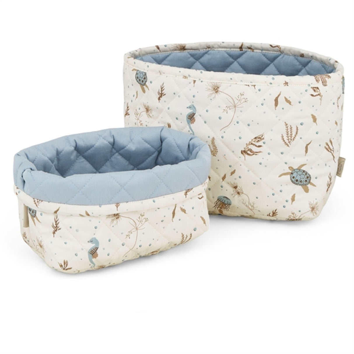 Cam Cam Copenhagen Quilted Storage Basket 2-pack Sea Garden