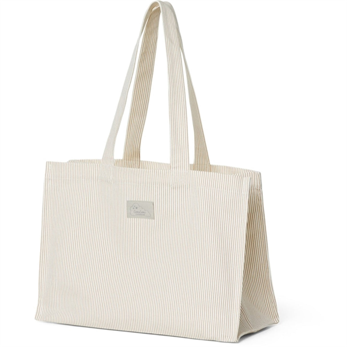 Cam Cam Copenhagen Tote Bag Canvas Classic Stripes Camel