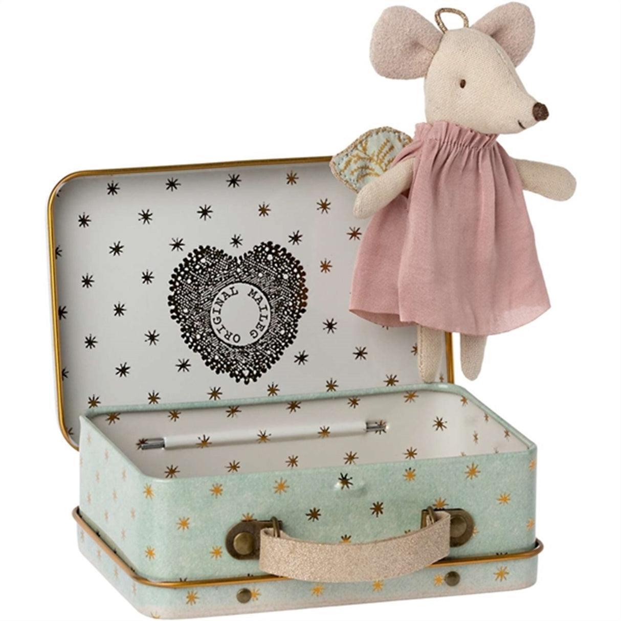 Maileg Angel Mouse In Suitcase