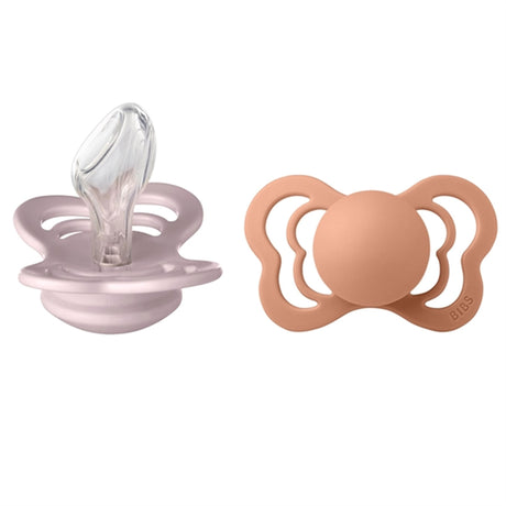 Bibs Couture Silikone Pacifiers 2-pak Anatomical Pink Plum/Peach