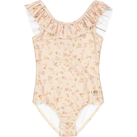 Wheat Purple Poppy Flowers Marie-Louise Swimsuit