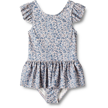 Wheat Blue Flower Meadow Swimsuit Diddi