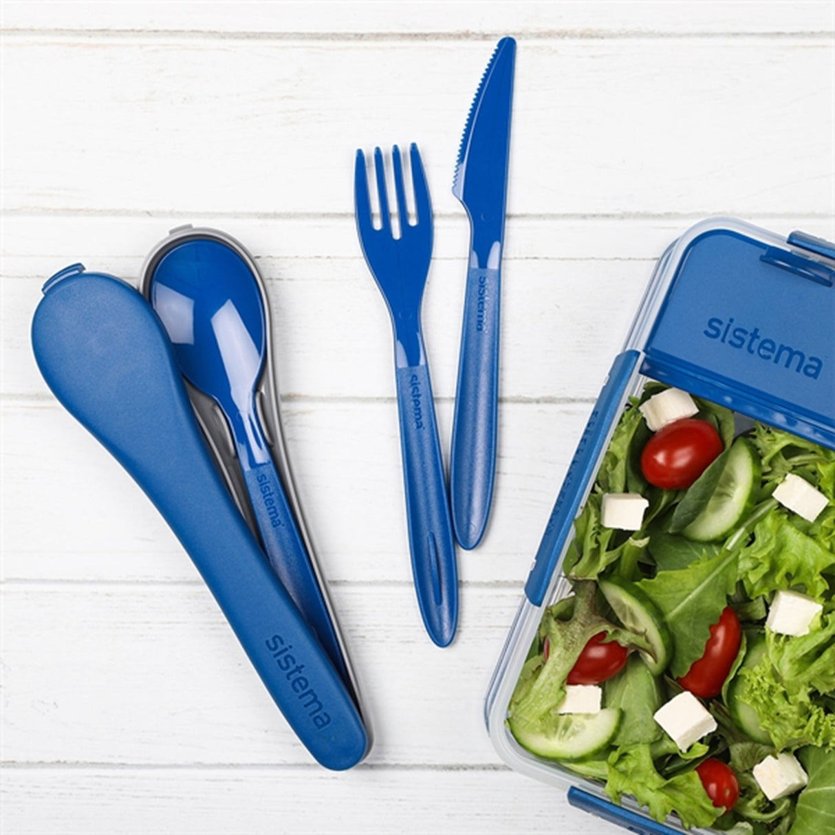 Sistema To Go Cutlery Set Ocean Blue