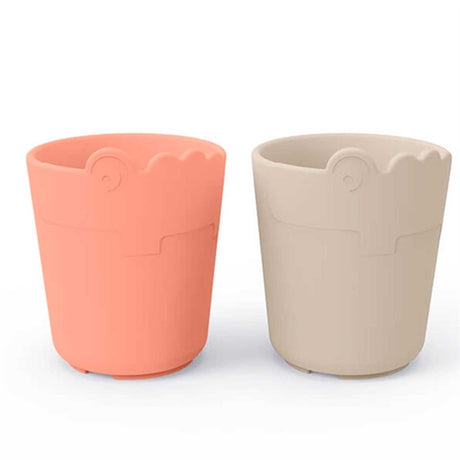 Done by Deer Kiddish Mini Mug 2-pack Croco Sand/Coral