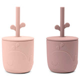 Done by Deer Peekaboo Straw Cup 2-pack Wally Powder