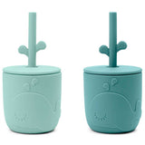 Done by Deer Peekaboo Straw Cup 2-pack Wally Blue 3