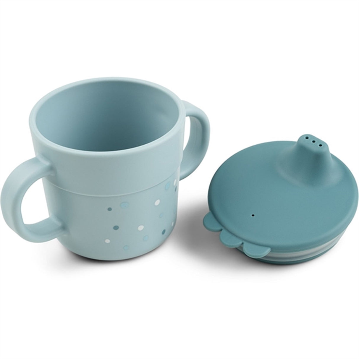 Done by Deer Foodie Spout Cup Happy Dots Blue 9