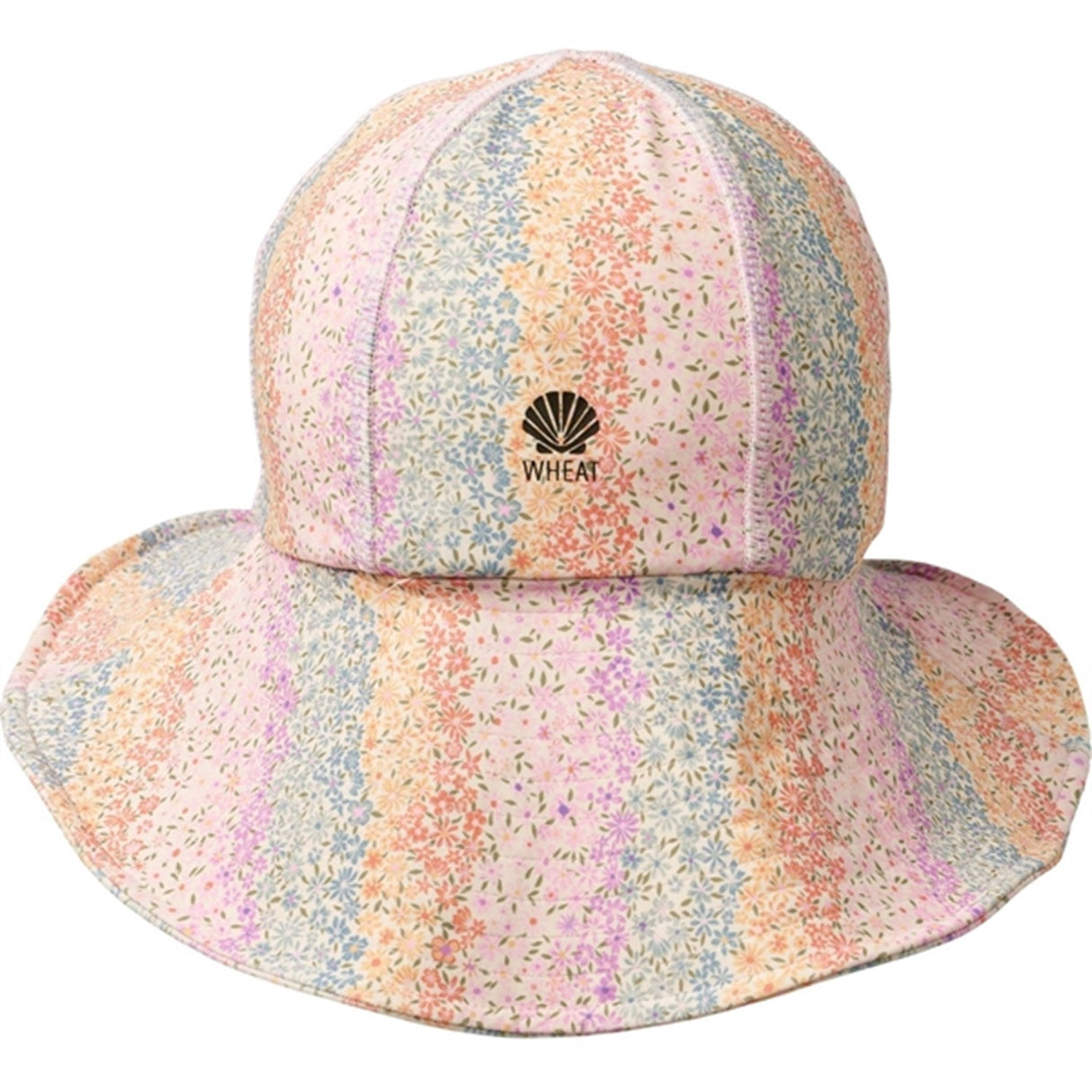 Wheat Rainbow Flowers UV Sun Hat 2