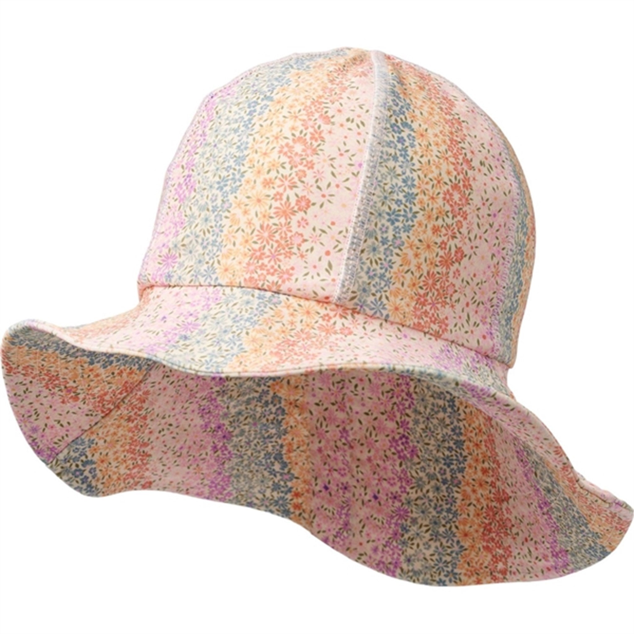 Wheat Rainbow Flowers UV Sun Hat