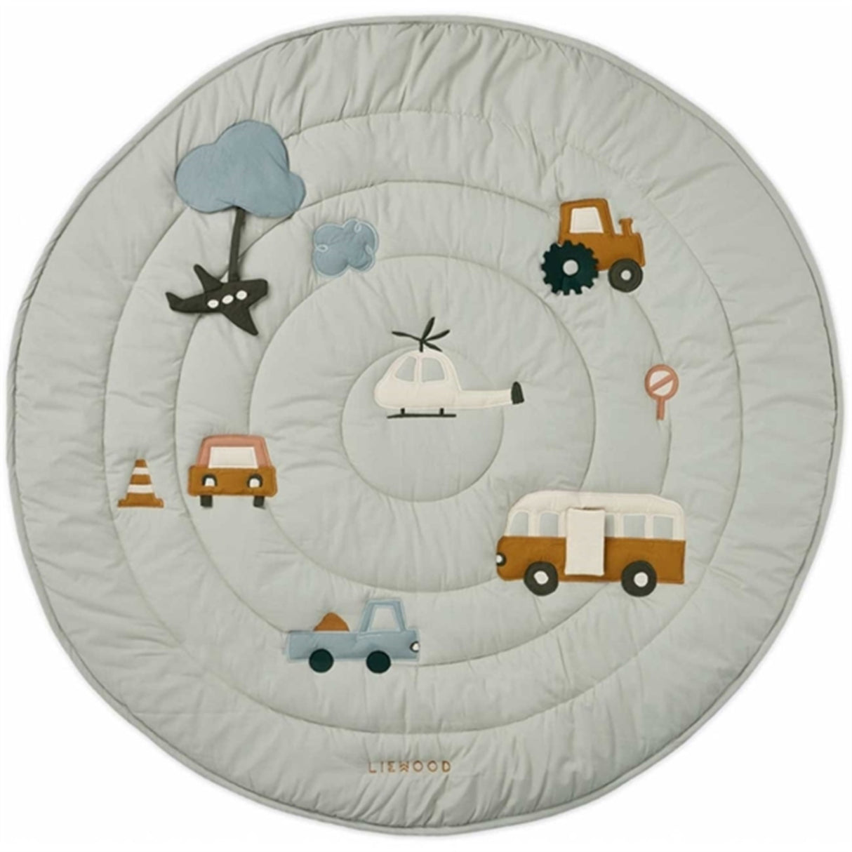 Liewood Neel Activity Blanket Vehicles Dove Blue Mix