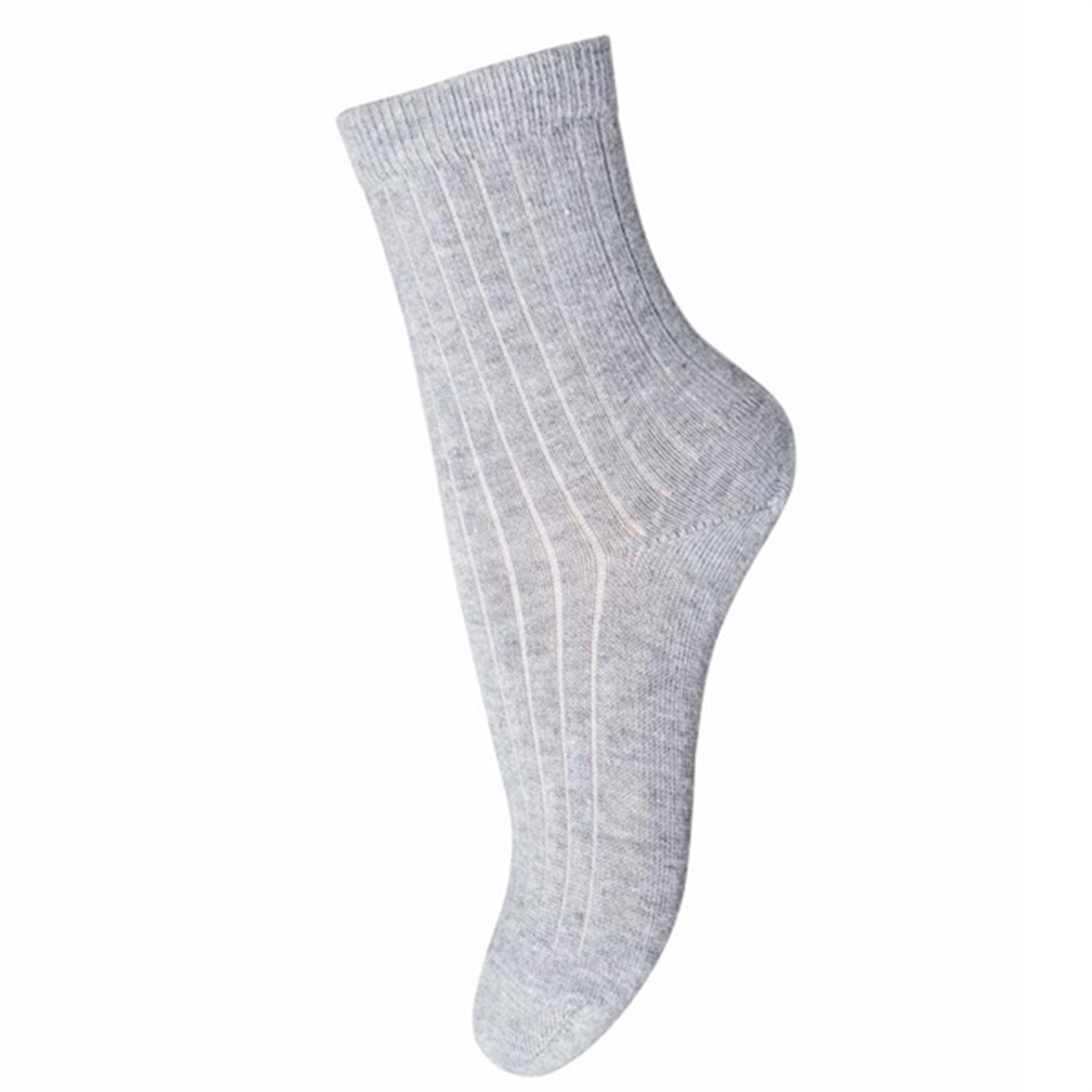 MP 7080 Cotton Plain Socks 491 Grey Melange