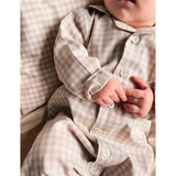 lalaby Beige Gingham Classic PJ Suit 3