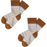 FUB Rust/Heather 2-pack Classic Striped Socks