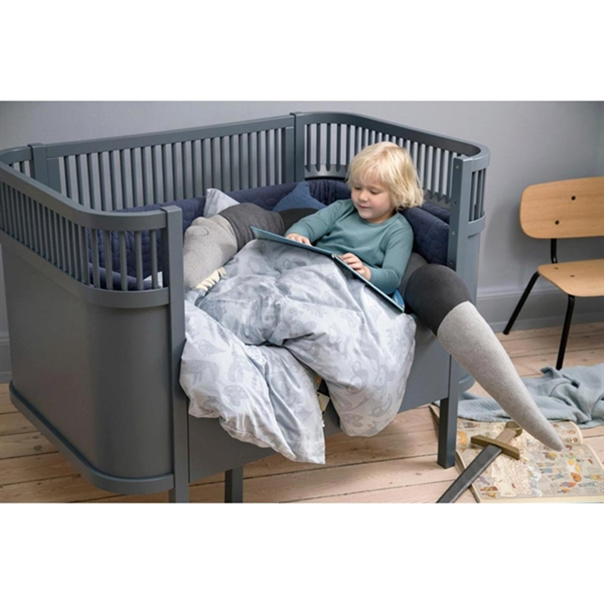 Sebra Bed Baby & Junior Forest Lake Blue