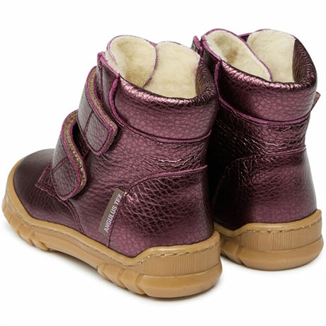 Angulus Beginner Tex Boots w Velcro Plum Shine 2