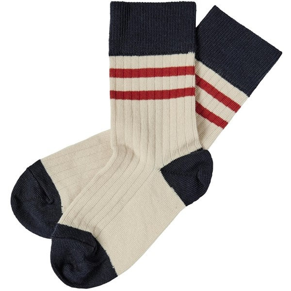 FUB Ecru 2-pack Colour Block Socks 2