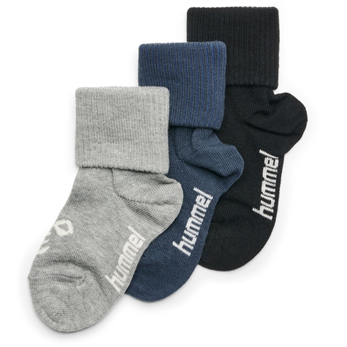 Hummel Black/Grey Melange/Blue Nights Sora Socks 3-Pack