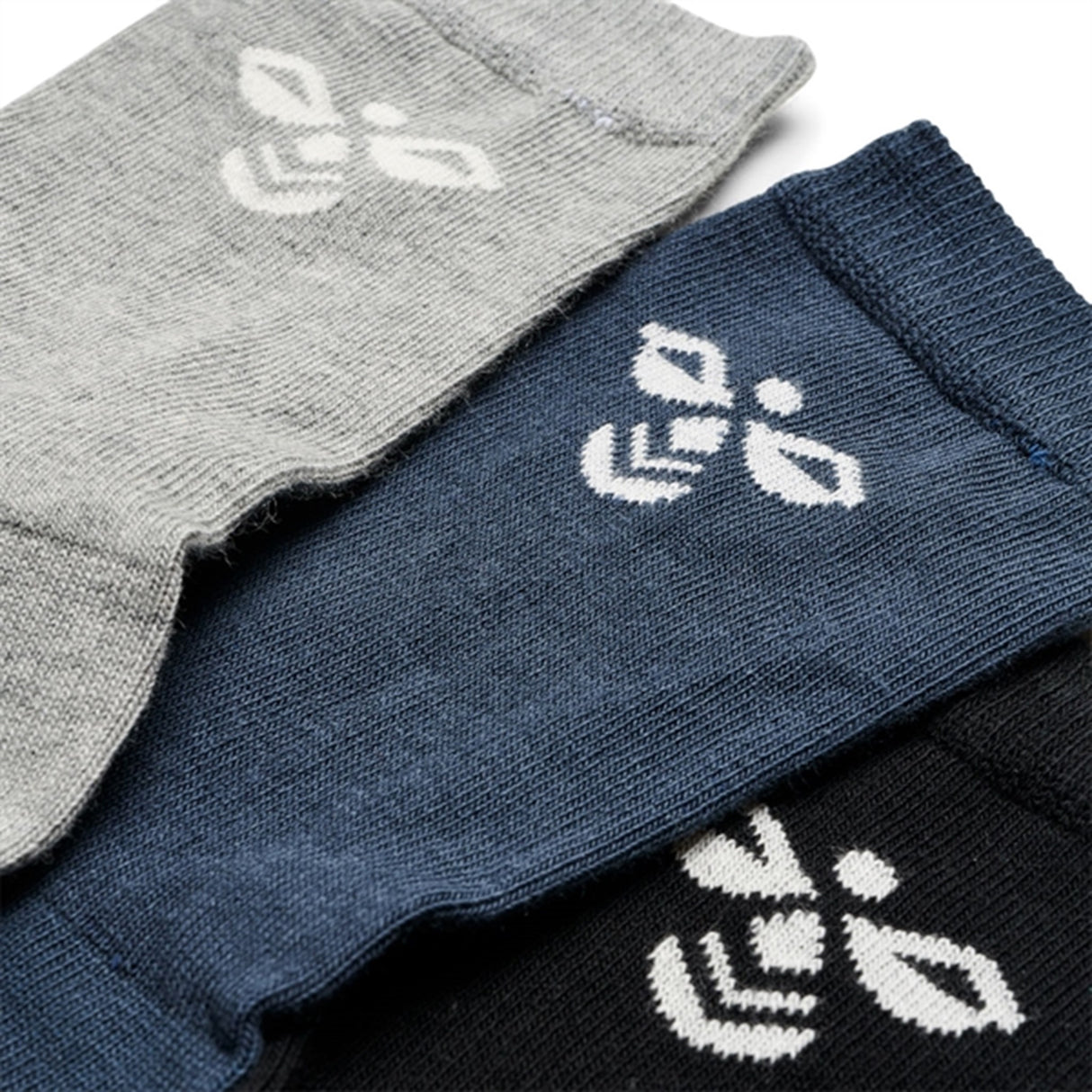 Hummel Black/Grey Melange/Blue Nights Sutton Socks 3-Pack 2