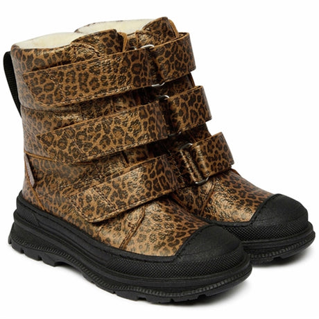 Angulus Tex-Boots w Velcro and Wool Lining Brown Leo