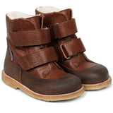 Angulus TEX Boots w. Velcro Dark Brown/Cognac