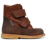 Angulus TEX Boots w. Velcro Dark Brown/Cognac 3