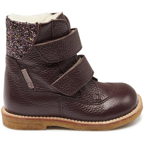 Angulus Tex-Boots With Velcro Bordeaux/Bordeaux Multi Glitter 2