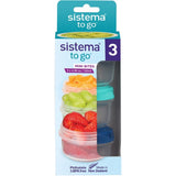 Sistema To Go Mini Bites Food Storage 130 ml Mixed Pack 3-pack