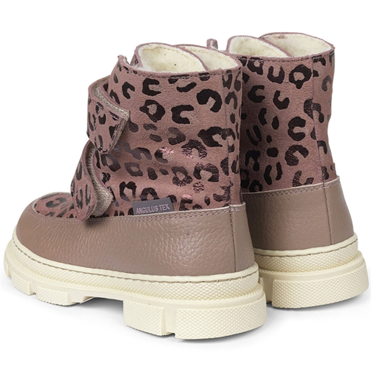 Angulus Tex-Boots w Velcro and Wool Lining Rose/Rose Leo 3