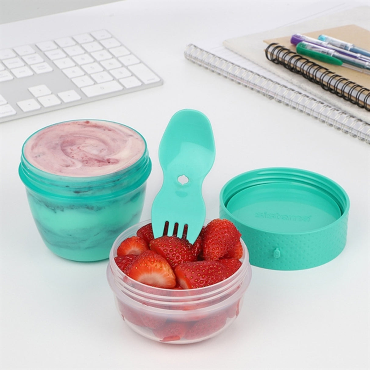 Sistema To Go Snack Capsule Lunch Box 515 ml Minty Teal