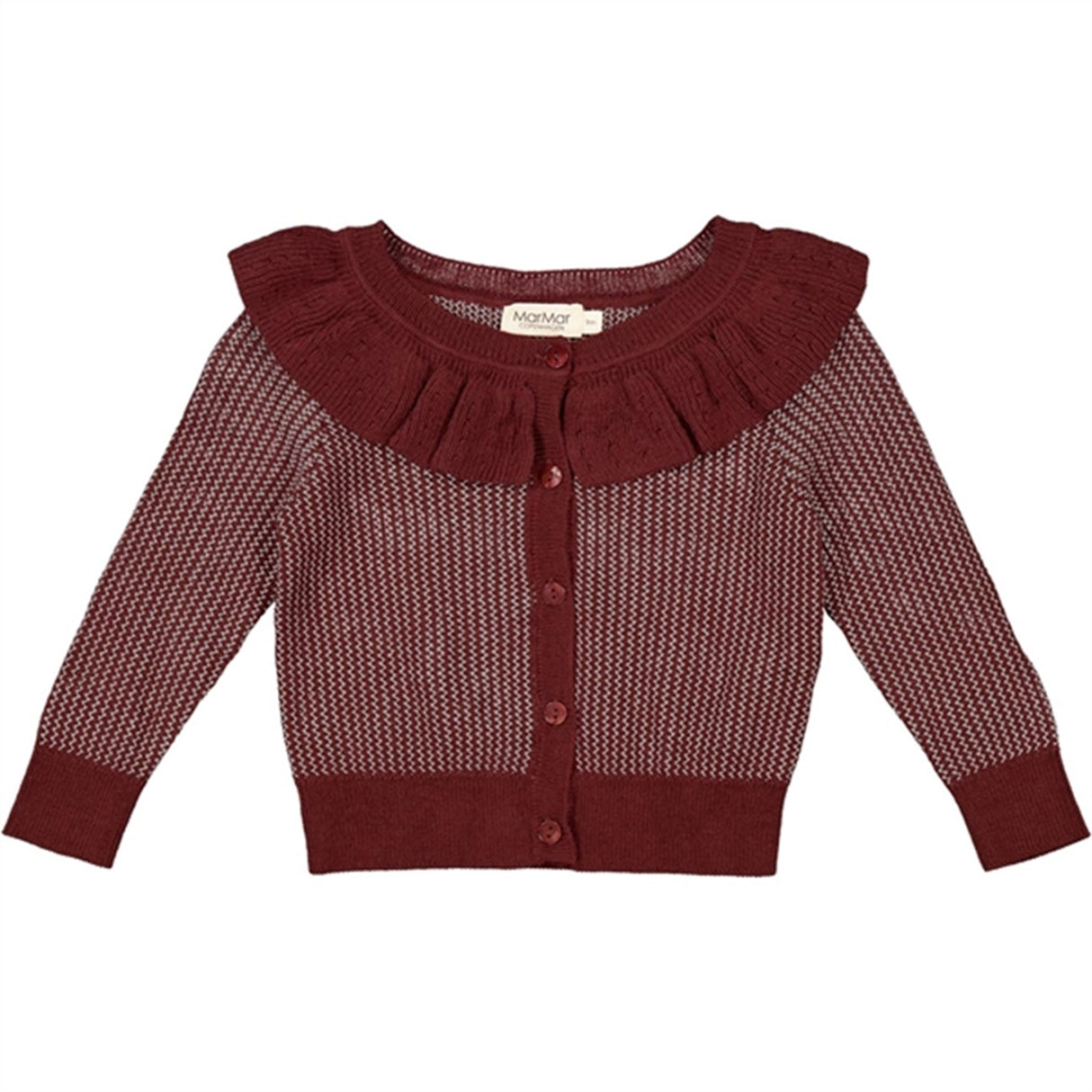 MarMar Dark Ruby Zigzag Tilda Frill Cardigan