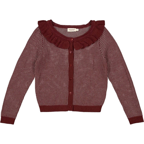 MarMar Dark Ruby Zigzag Tilda Frill Cardigan 2