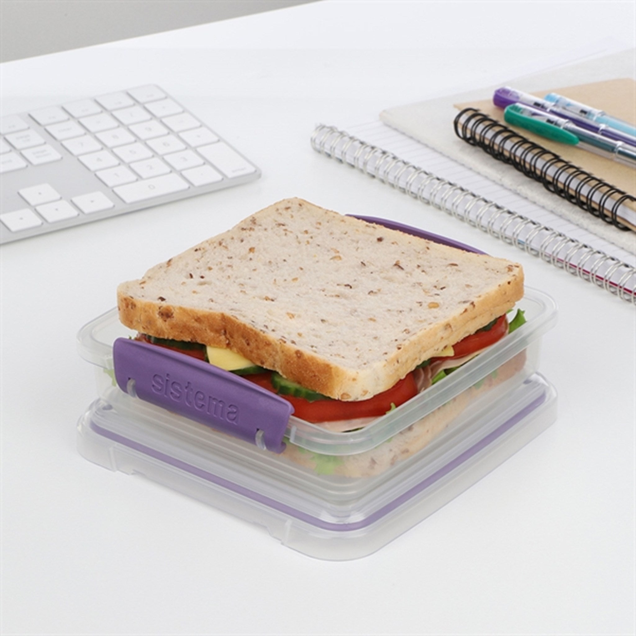 Sistema To Go Sandwich Lunch Box 450 ml Misty Purple 2